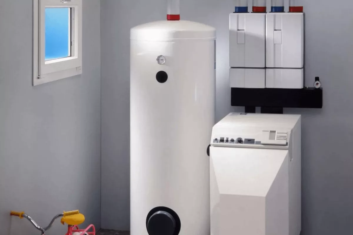 Une chaudières au mazout installée dans une maison en Wallonie.